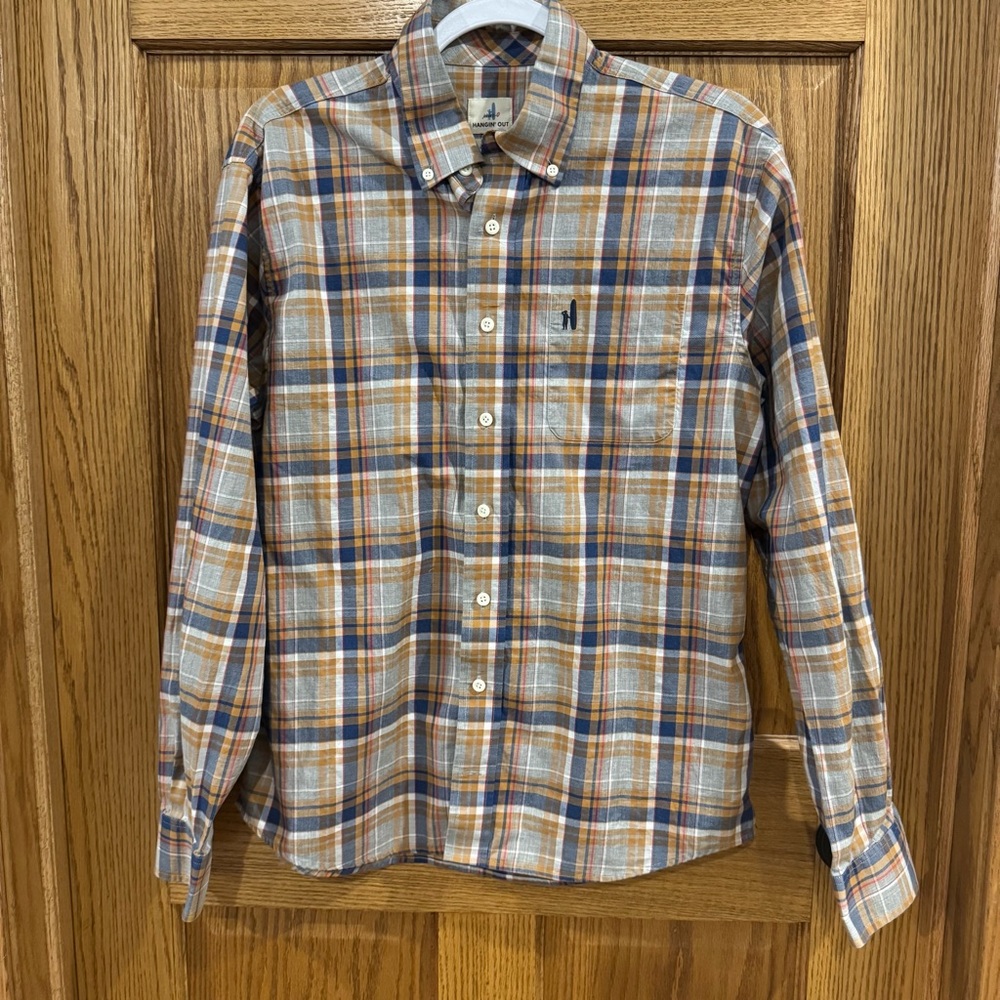 johnnie-O “Hangin’ Out” Plaid Stretch Button Down (Men’s Medium)